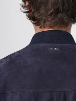 Giubbotto Boss in pelle scamosciata