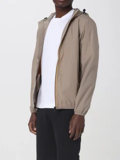 Giubbotto con cappuccio K-Way in nylon