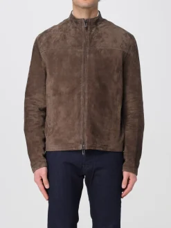 Giubbotto Emporio Armani in pelle scamosciata