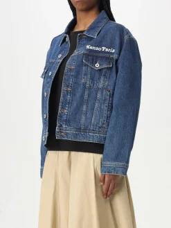 Giubbotto Kenzo in denim con stampa posteriore