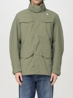 Giubbotto K-Way in nylon con cappuccio