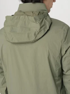 Giubbotto K-Way in nylon con cappuccio