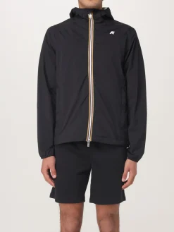 Giubbotto K-Way in nylon con cappuccio