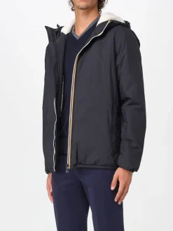 Giubbotto K-Way in nylon con cappuccio