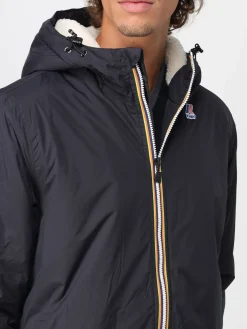 Giubbotto K-Way in nylon con cappuccio