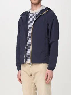 Giubbotto K-Way in nylon con cappuccio