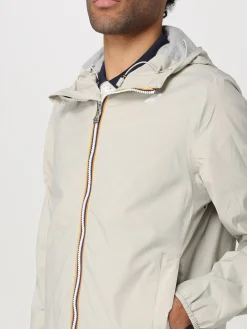 Giubbotto K-Way in nylon con cappuccio