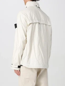 Giubbotto Lino Gommato Stone Island in tela di lino spalmata
