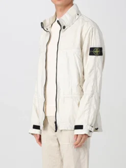 Giubbotto Lino Gommato Stone Island in tela di lino spalmata