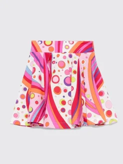 Gonna a pieghe Pucci in cotone con stampa astratta