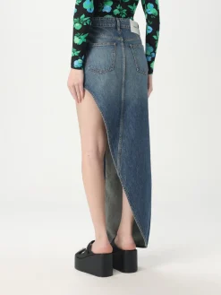 Gonna asimmetrica Coperni in denim