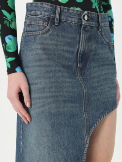 Gonna asimmetrica Coperni in denim