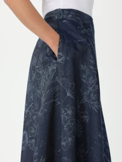 Gonna di jeans floreale Twinset Actitude