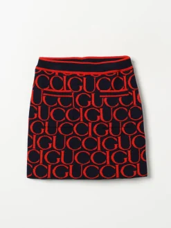 Gonna Gucci in lana con monogram