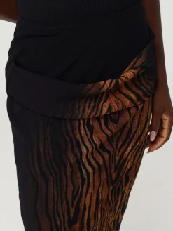 Gonna Jean Paul Gaultier in jersey con stampa animalier