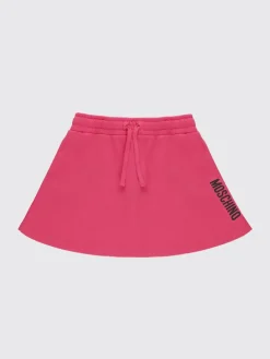 Gonna jogging in cotone con logo Mochino