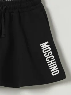 Gonna jogging in cotone con logo Mochino