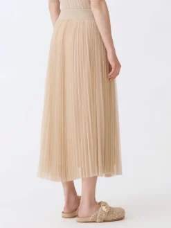 Gonna midi Fabiana Filippi in crêpe plissettato