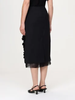 Gonna midi Meimeij in misto lana con ricami