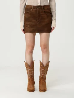 Gonna mini Isabel Marant Etoile in denim spalmato