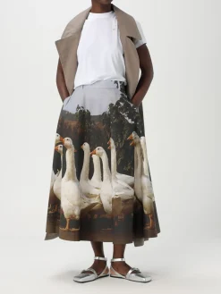 Gonna Moschino Couture in cotone con stampa grafica