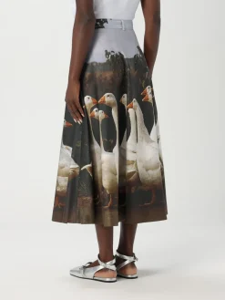 Gonna Moschino Couture in cotone con stampa grafica