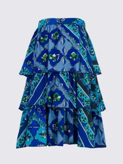 Gonna Pucci in cotone con stampa floreale