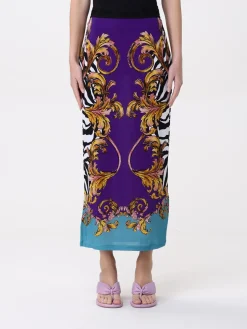 Gonna stampata Versace Jeans Couture in viscosa