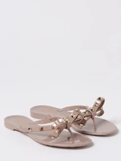 Infradito Rockstud Valentino Garavani in gomma con fiocco