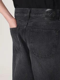 Jeans a gamba larga Off-White in denim