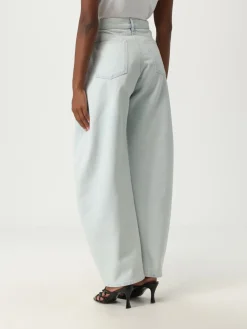 Jeans baggy AlaÏa in denim di cotone