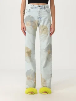 Jeans Fiorucci in denim con logo