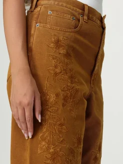 Jeans Golden Goose in denim di cotone con ricami