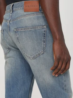Jeans McQueen in denim