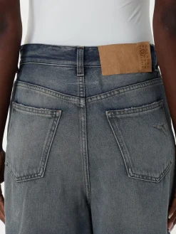 Jeans MM6 Maison Margiela in denim con coulisse