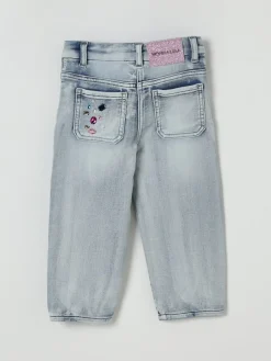 Jeans Monnalisa in denim con strass