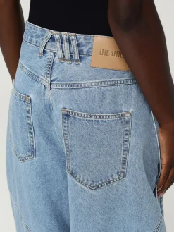 Jeans The Attico in denim di cotone con fettucce