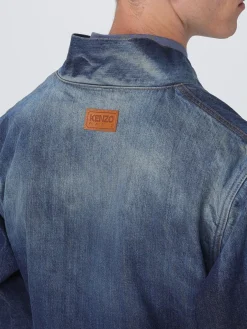 Kimono Kenzo in denim di cotone washed