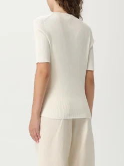 Maglia a coste in seta e cotone FF Fendi