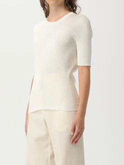 Maglia a coste in seta e cotone FF Fendi