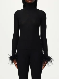 Maglia a dolcevita con piume Blumarine