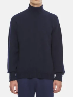 Maglia a dolcevita in lana di agnello Drumohr