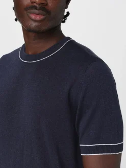 Maglia a girocollo basic Boss in lino