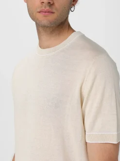 Maglia a girocollo basic Boss in lino