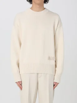 Maglia a girocollo con logo Ami Paris in misto lana