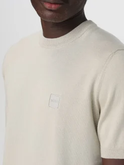 Maglia a girocollo con mini logo Boss