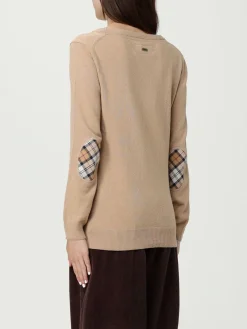 Maglia a girocollo con toppa check Barbour