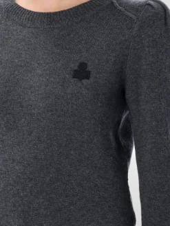 Maglia a girocollo in cotone e lana con logo Isabel Marant Etoile