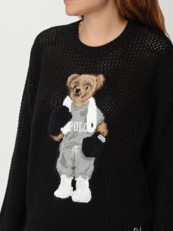 Maglia a girocollo in cotone con logo Teddy Polo Ralph Lauren