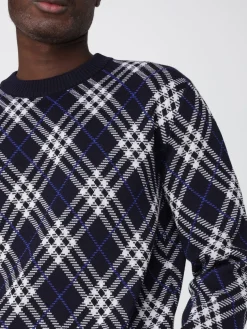 Maglia a girocollo in lana tartan Drumohr